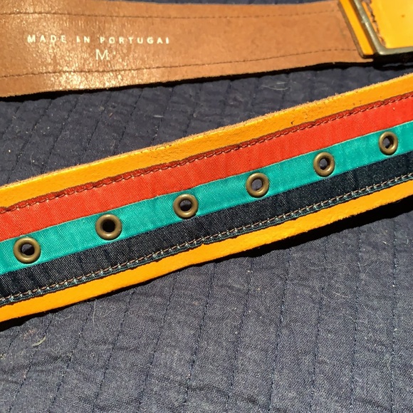 Fly London Tri-Colour Bert Cloth and Leather Belt - Picture 4 of 6